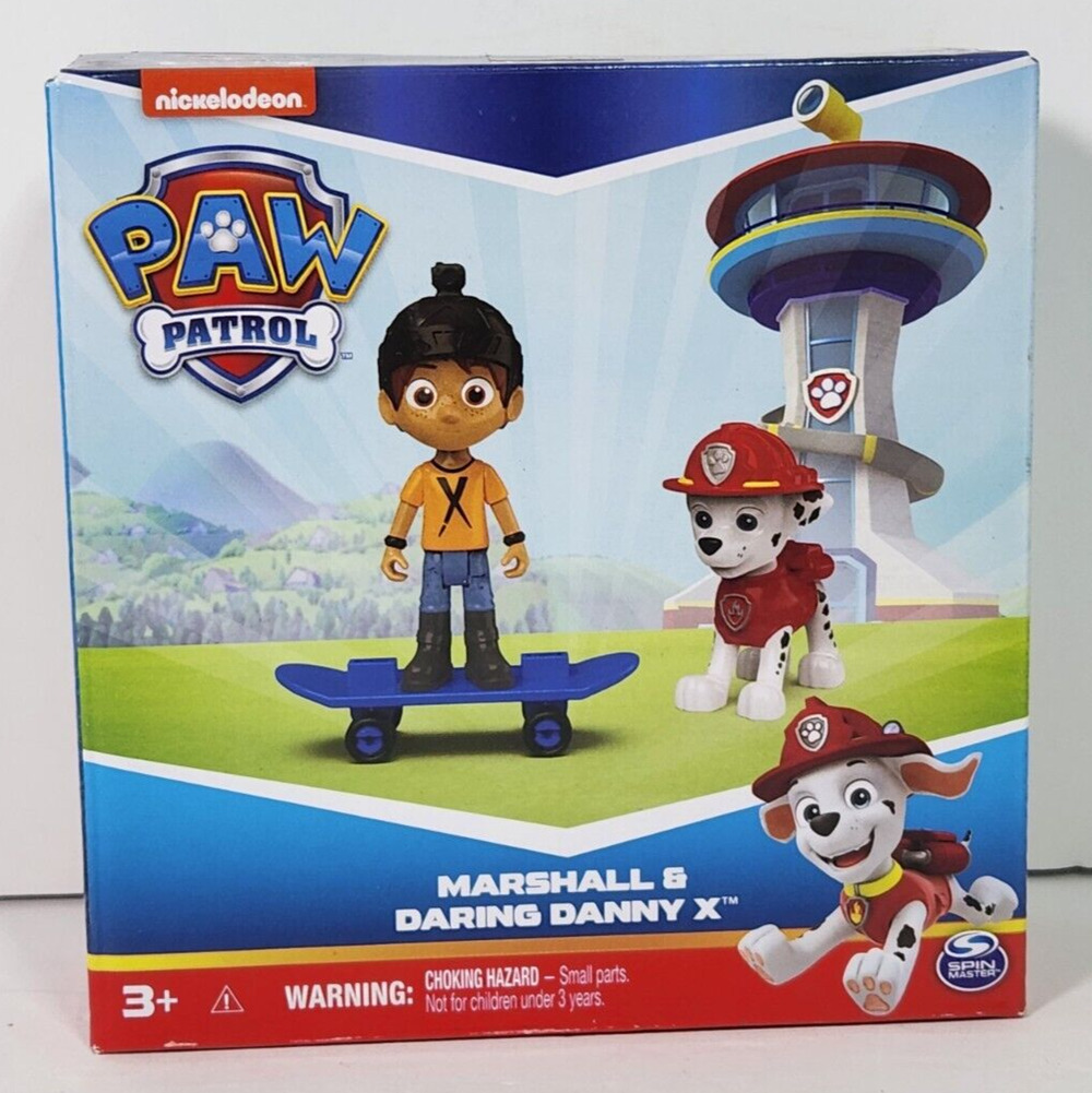 Paw Patrol Marshall Daring Danny X Skateboard Figures Dog Pup Rescue